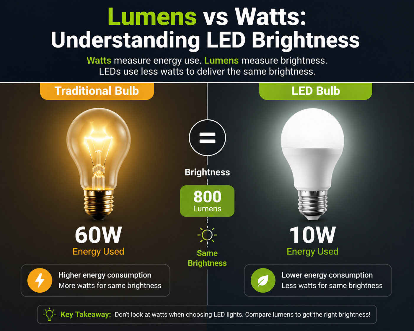 Lumens vs Watts Understanding LED Brightness