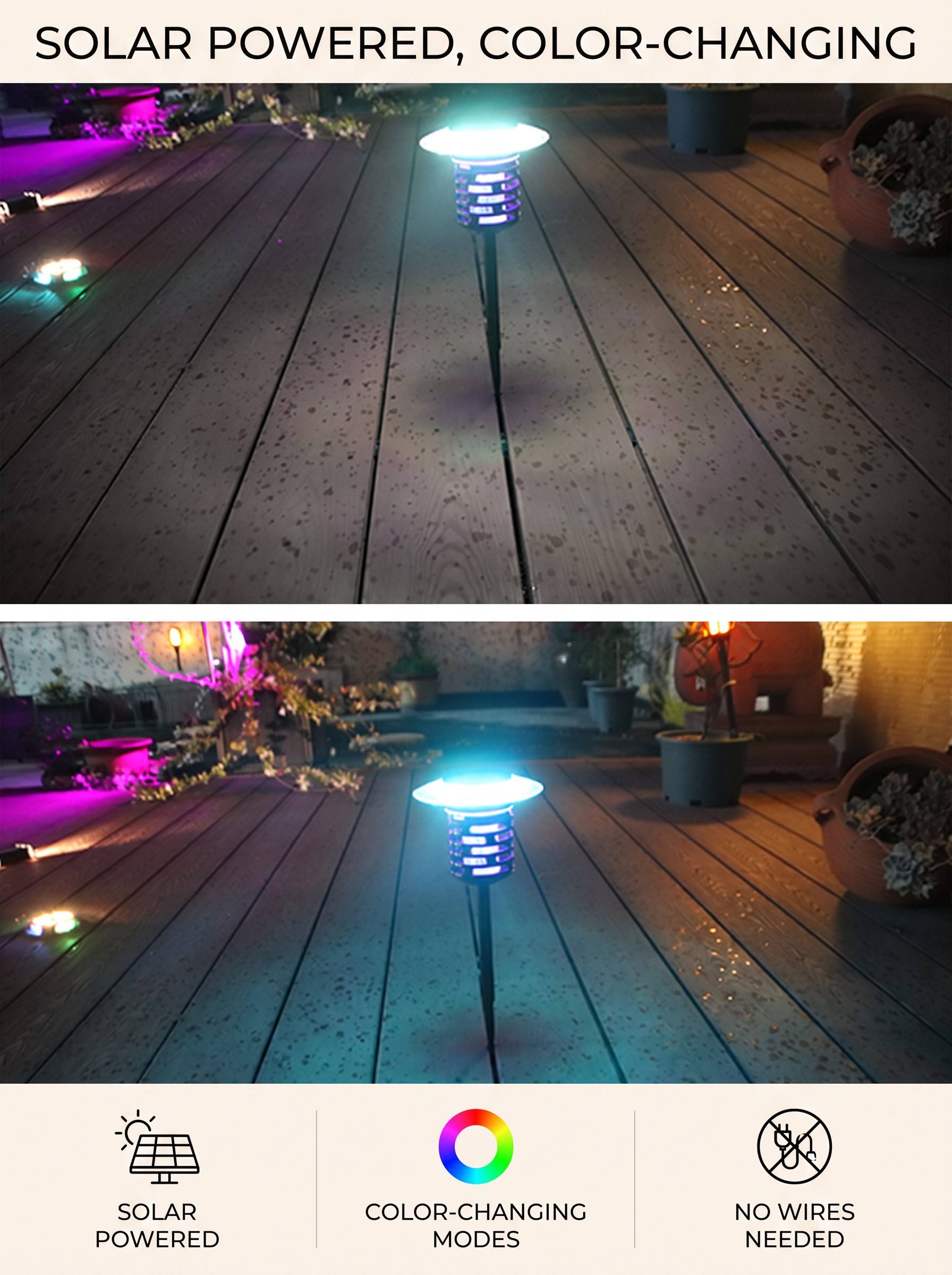SOLAR POWERED, COLOR-CHANGING