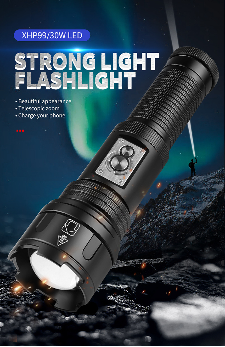Zoomable laser flashlight