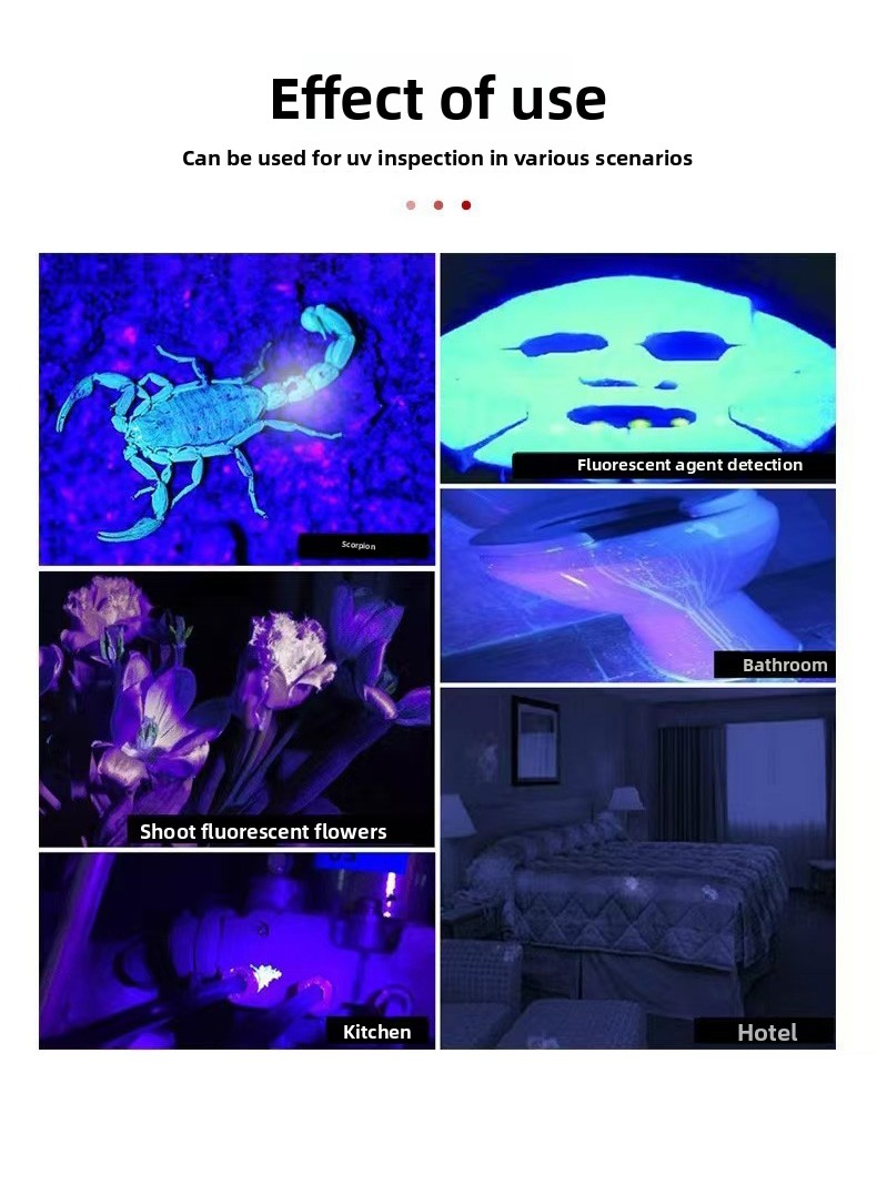 Purple UV LED Flashlight