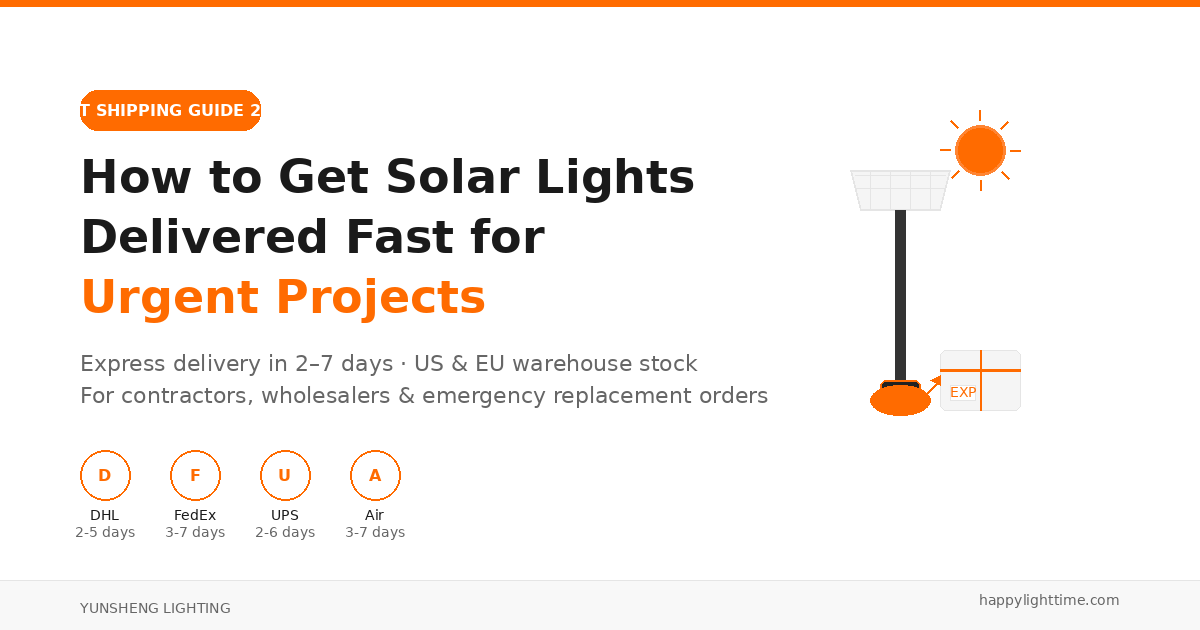 How to Get Solar Lights Delivered Fast for Urgent Projects