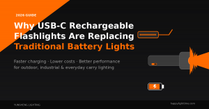 Discover why USB-C rechargeable flashlights are becoming the new standard in 2026 with faster charging, lower long-term costs, and better performance.
