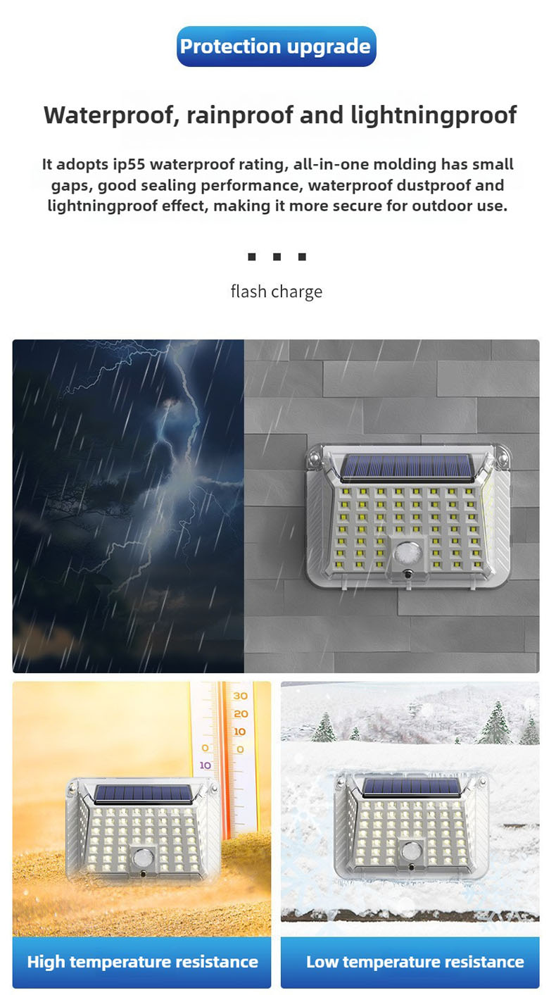 Solar motion sensor light